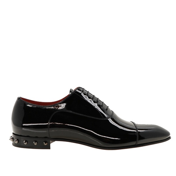 Christian Louboutin So Greggo Oxford Black Patent Leather Size 10 US New - Picture 2 of 6